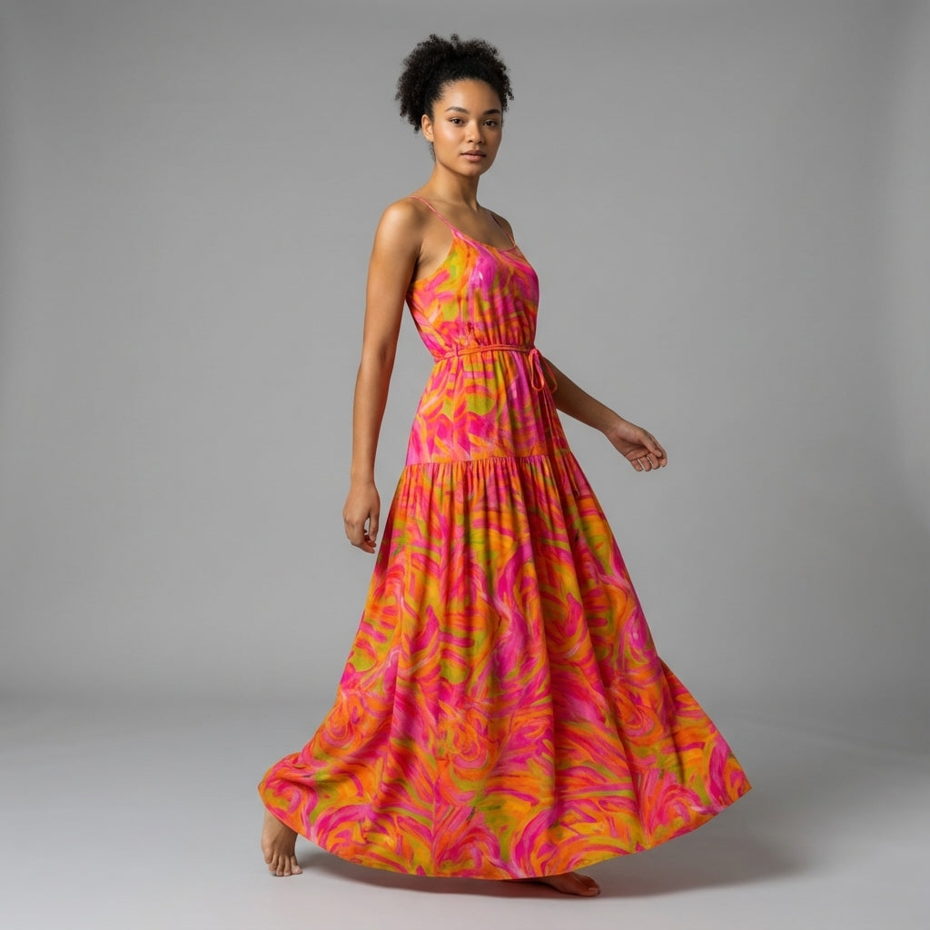 Maxi Dress - Pink Noodles 