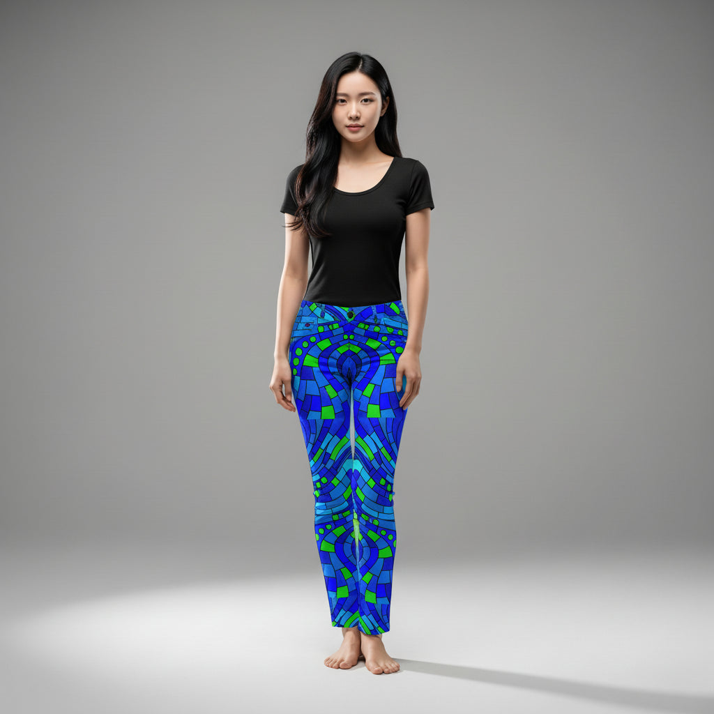 Slim Jeans – Abstract Line Art Print