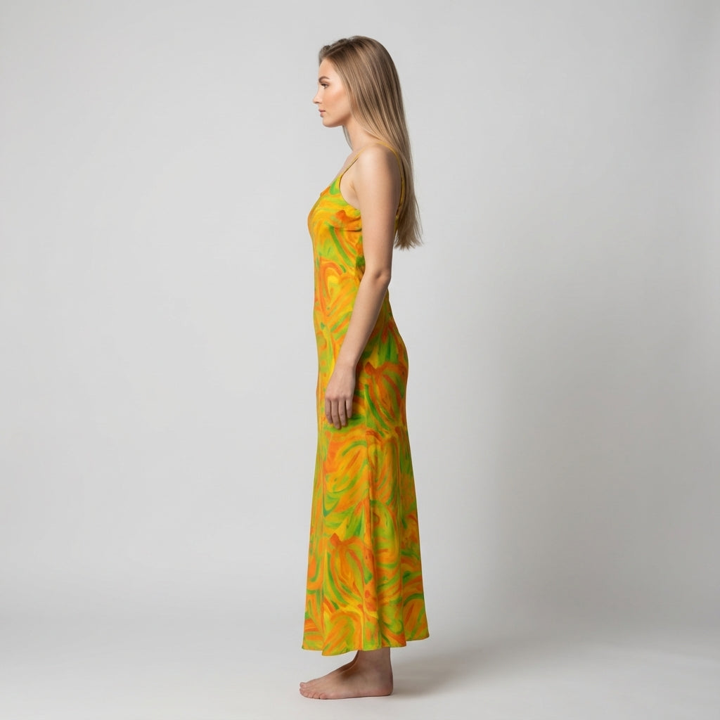 Bias Slip Dress Fruity Noodles