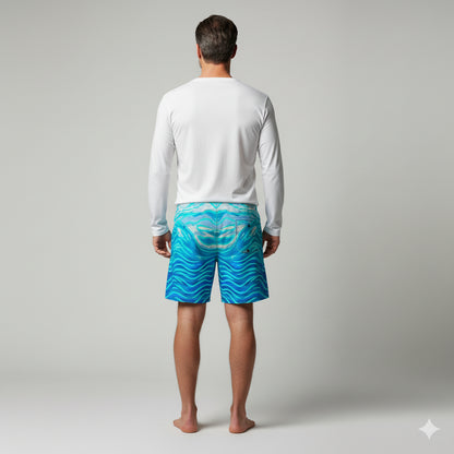 Board Shorts (7" Inseam) - Lightweight Cotton Poplin Starseeds