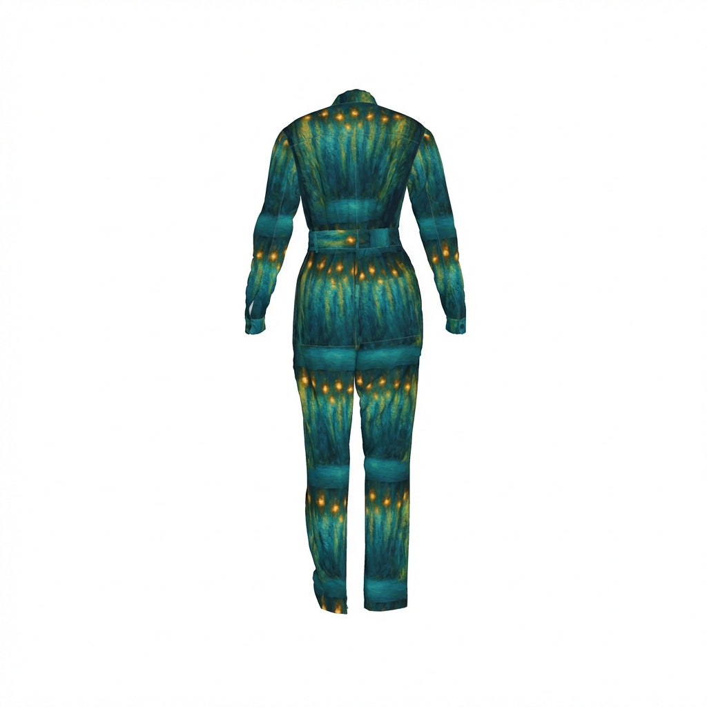 Relax Fit Woven Jumpsuit Starlight - Cotton Poplin Zipper Front