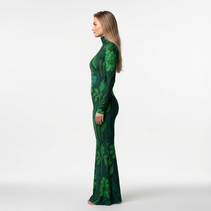 Sarong Maxi Green Flowers