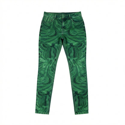 Skinny Jeans Dark Green Noodles