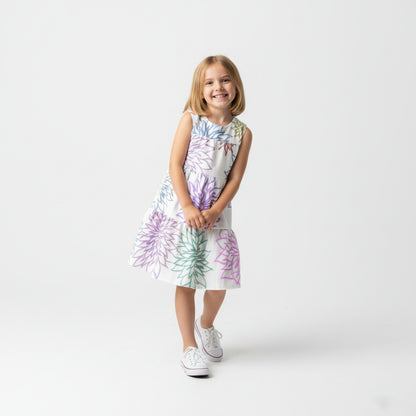 StarFlowers on a Ruffle Dress 