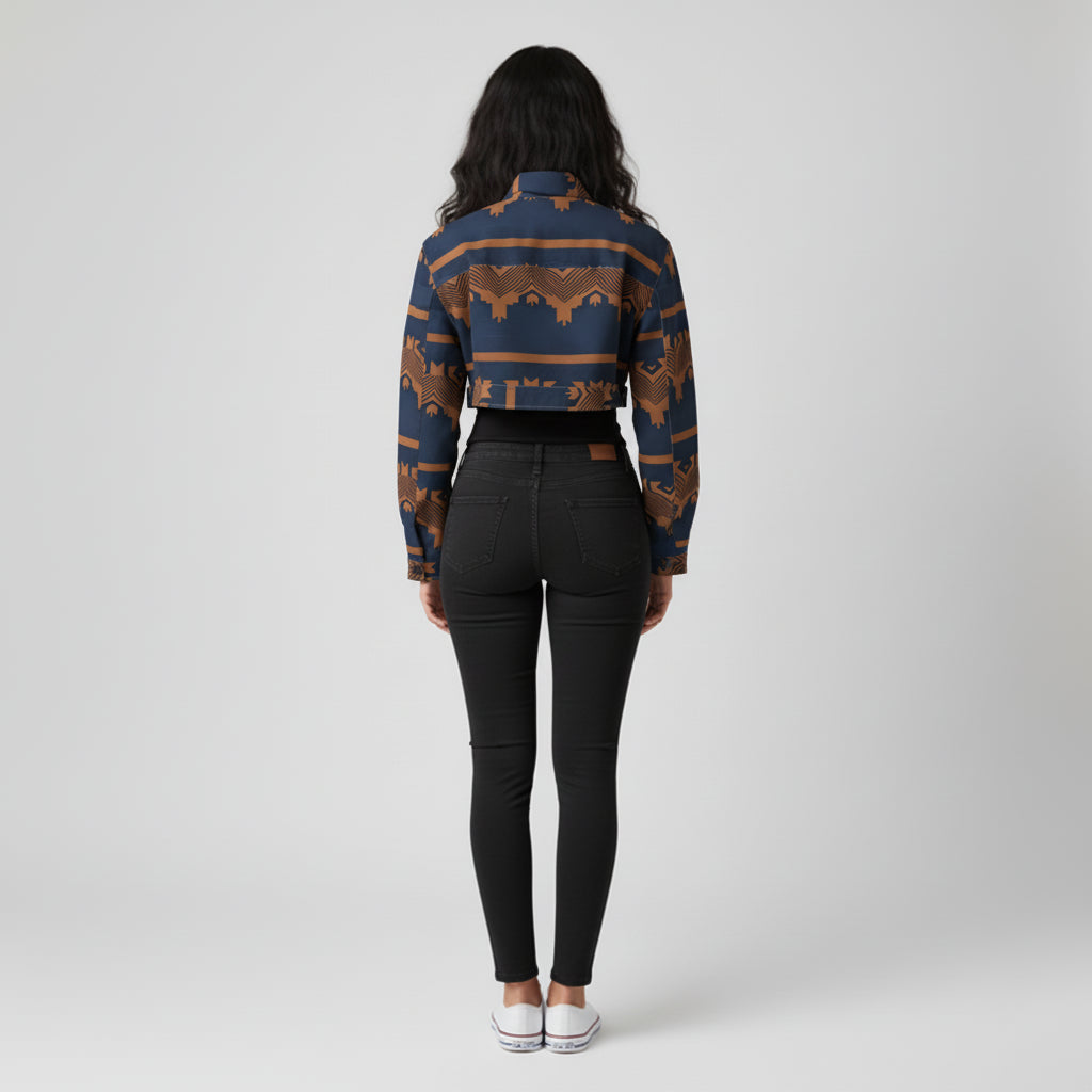 Zayna Cropped Denim Jacket