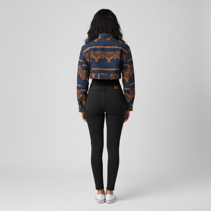 Zayna Cropped Denim Jacket