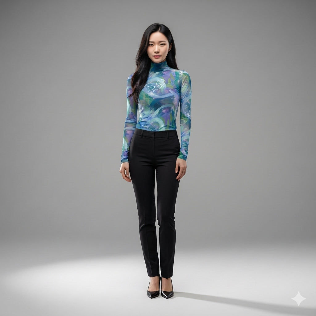 Azure Breeze_Long Sleeve Turtleneck