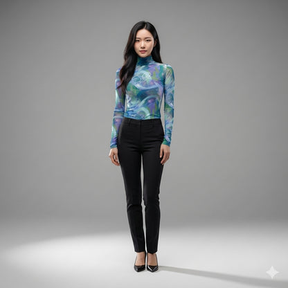 Azure Breeze_Long Sleeve Turtleneck