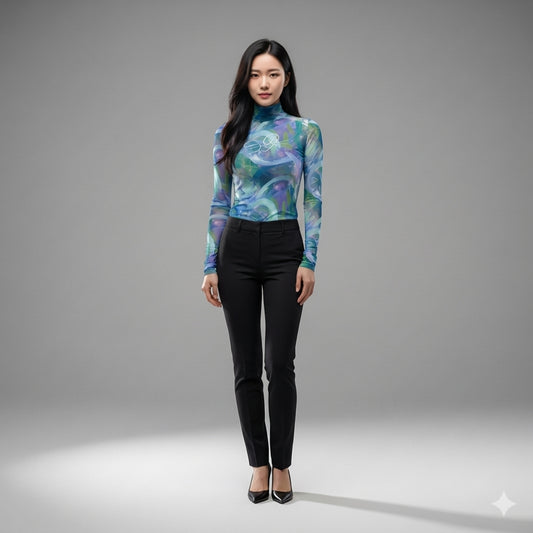 Azure Breeze_Long Sleeve Turtleneck