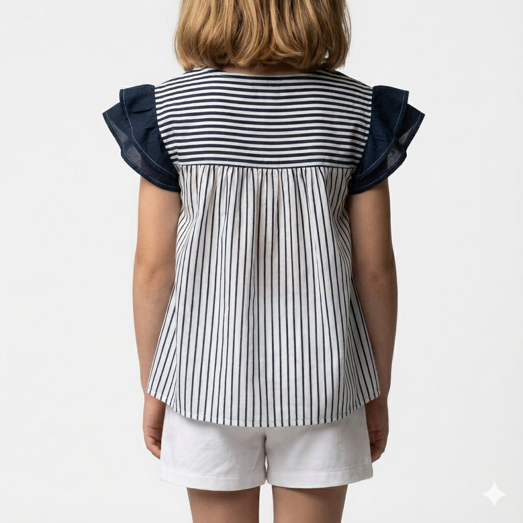 Ruffled Sleeve Top