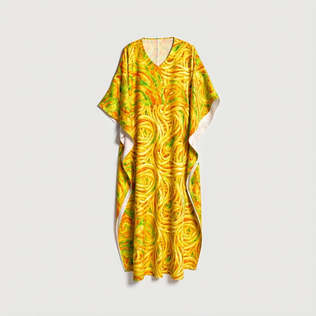 Caftan Fruity Noodles in Lightweight Organic Cotton Voile 