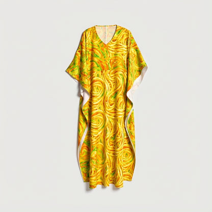 Caftan Fruity Noodles in Lightweight Organic Cotton Voile 
