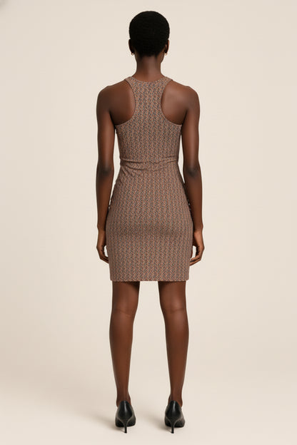 Racerback Tank Mini Dress in Cotton-Spandex Lightweight Jersey