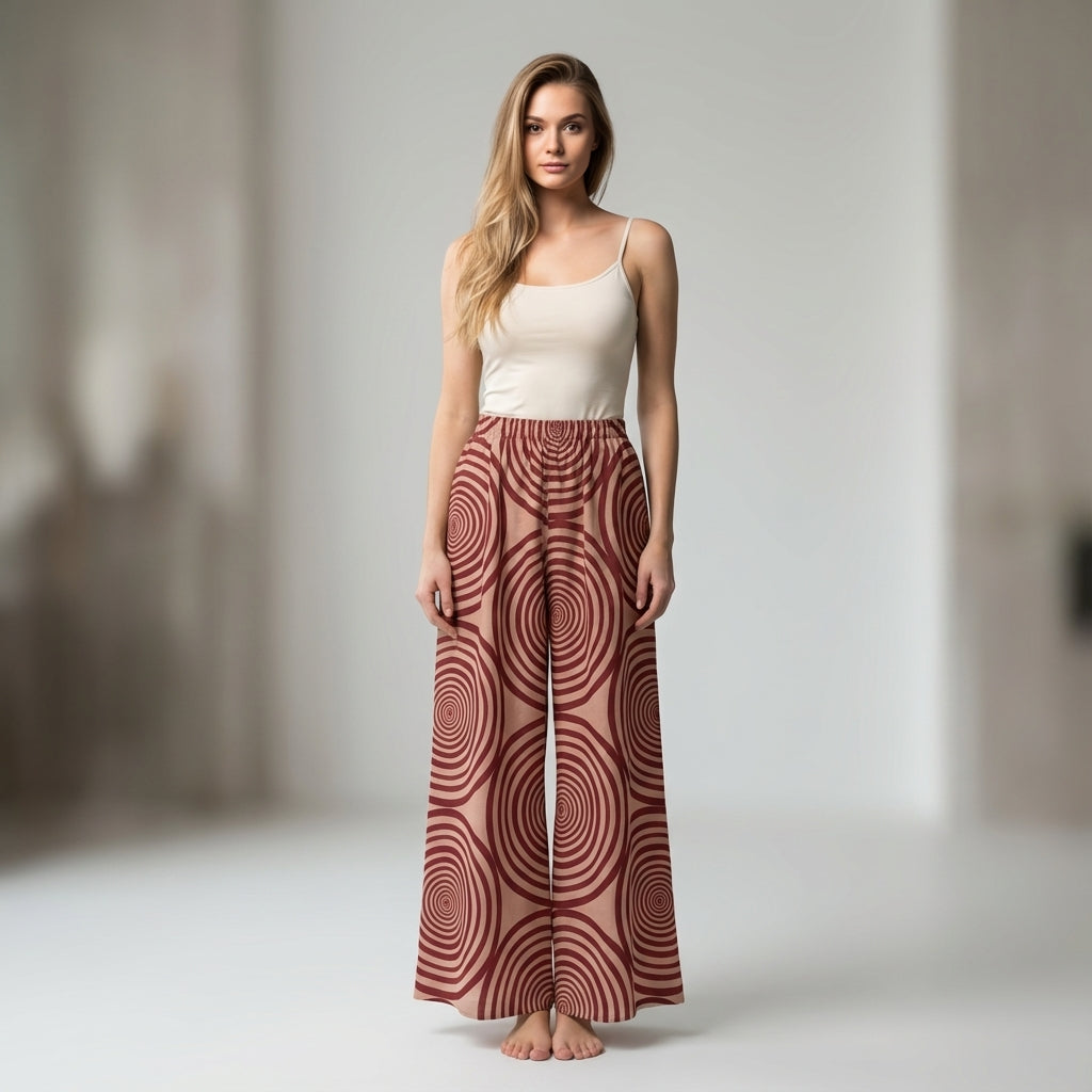 Palazzo Pant with Elastic Waist – Lightweight Linen
