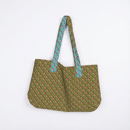 Large Tote Bag in Heavyweight Stretch Cotton Denim