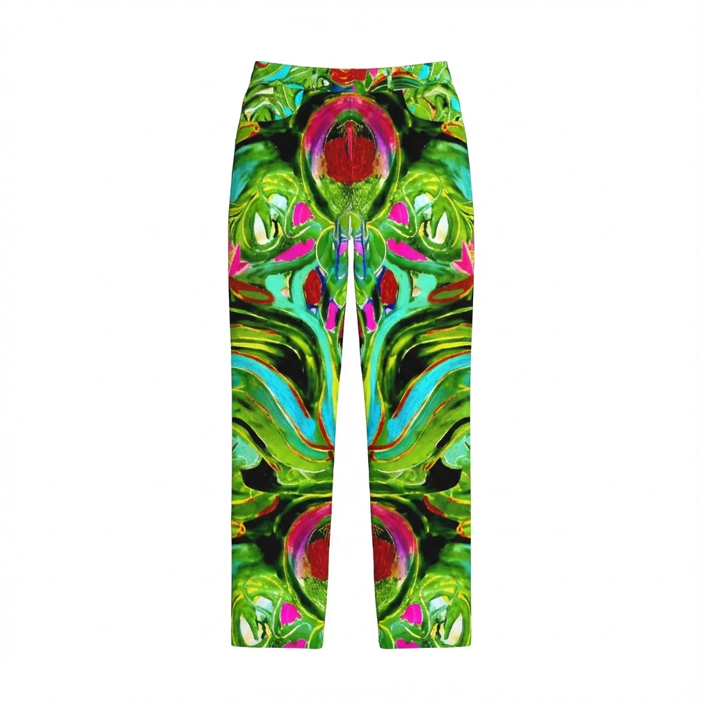 Skinny Jeans Pink Water Lilies