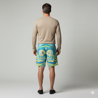 Board Shorts (7" Inseam) – Cotton Poplin Sea Swirls