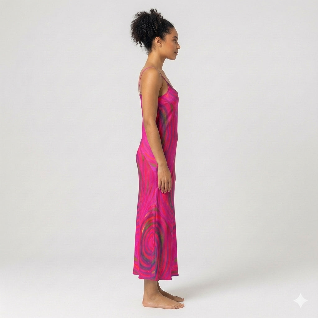 Bias Slip Dress Hot Pink Dream