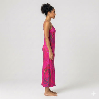 Bias Slip Dress Hot Pink Dream