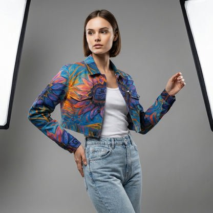 Cropped Jean Cotton Jacket Sunflower Beach