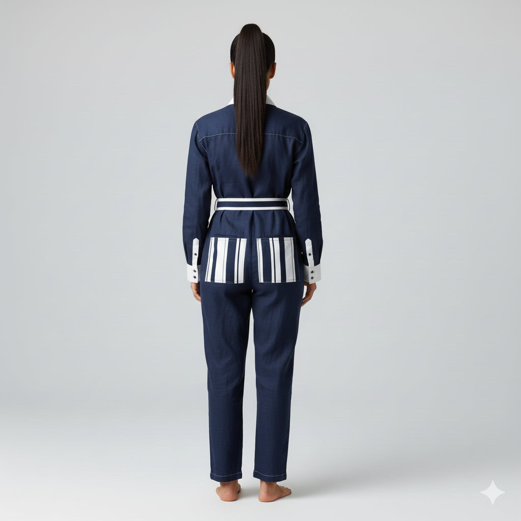 Button Front Jumpsuit