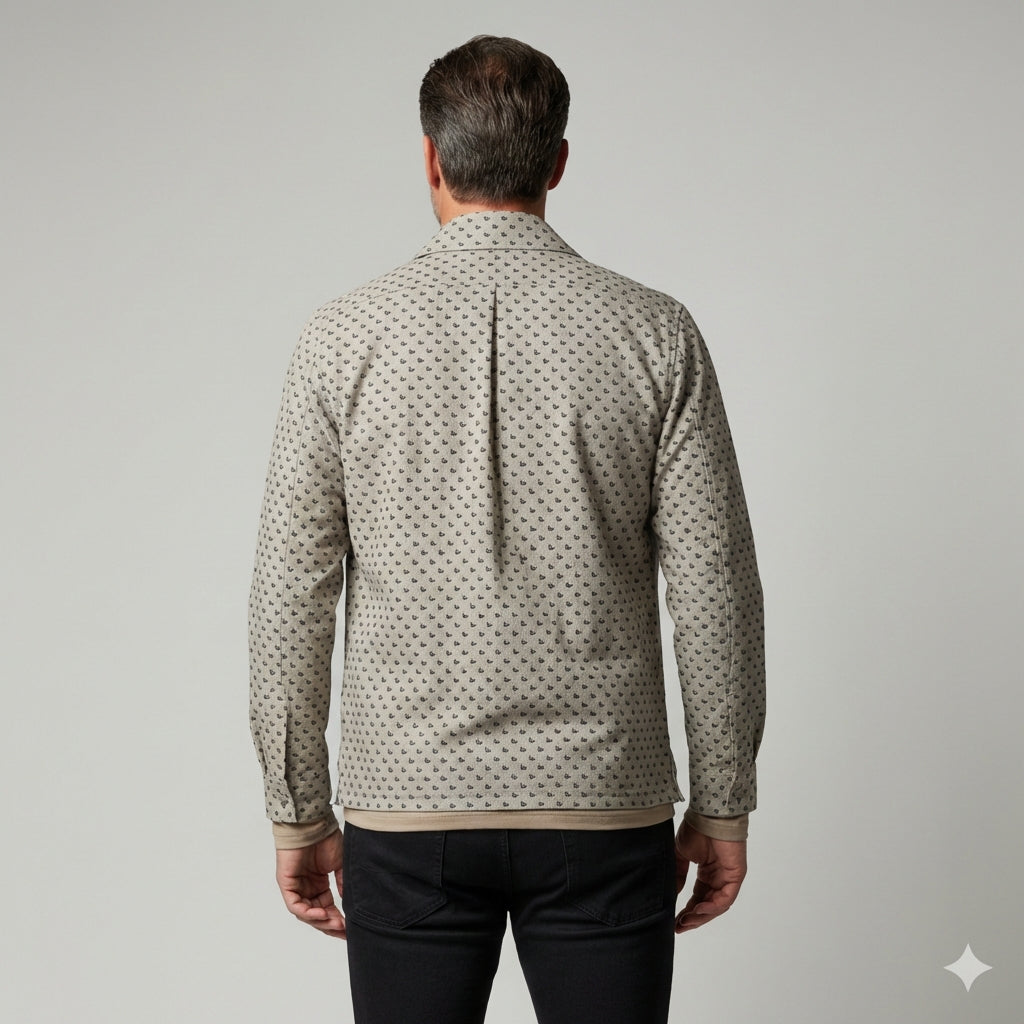 Shirt Jacket in Lightweight Cotton Poplin