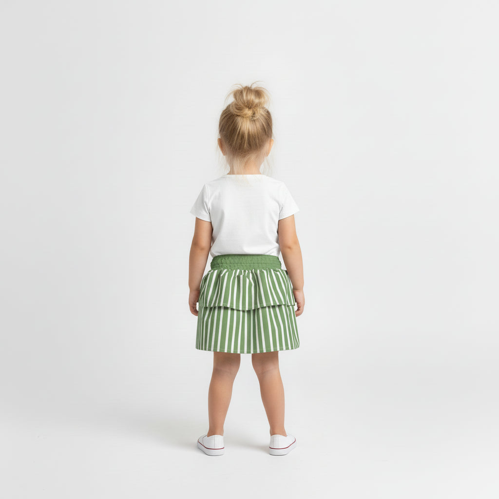 Smocked Ruffle Skirt 