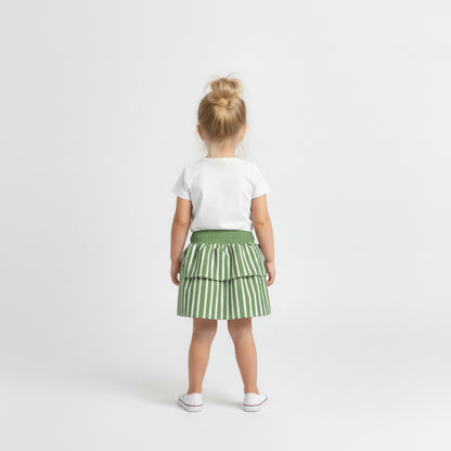 Smocked Ruffle Skirt 