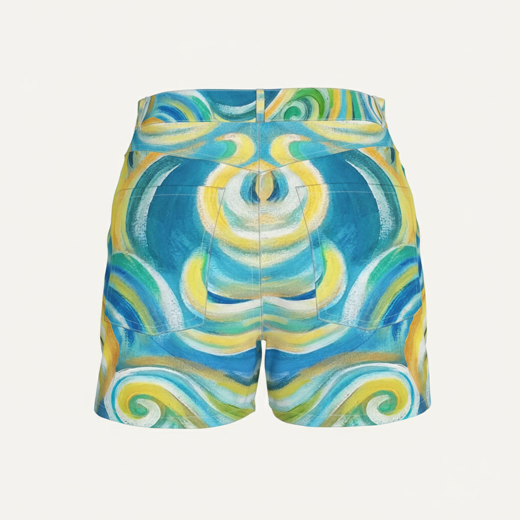 Regular Jean Shorts Sea Swirls
