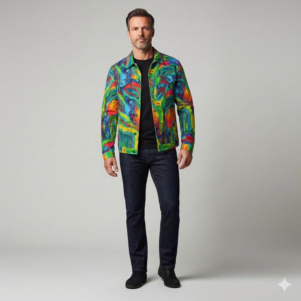 Jean Jacket Green Jungle