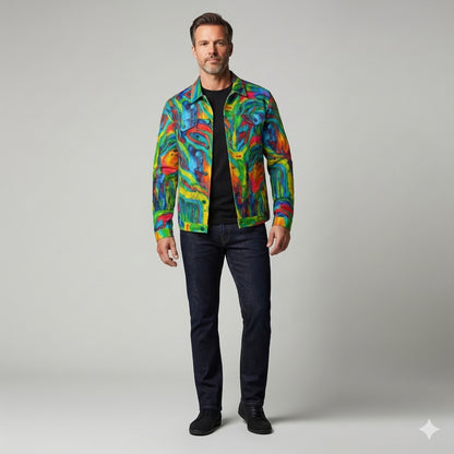 Jean Jacket Green Jungle