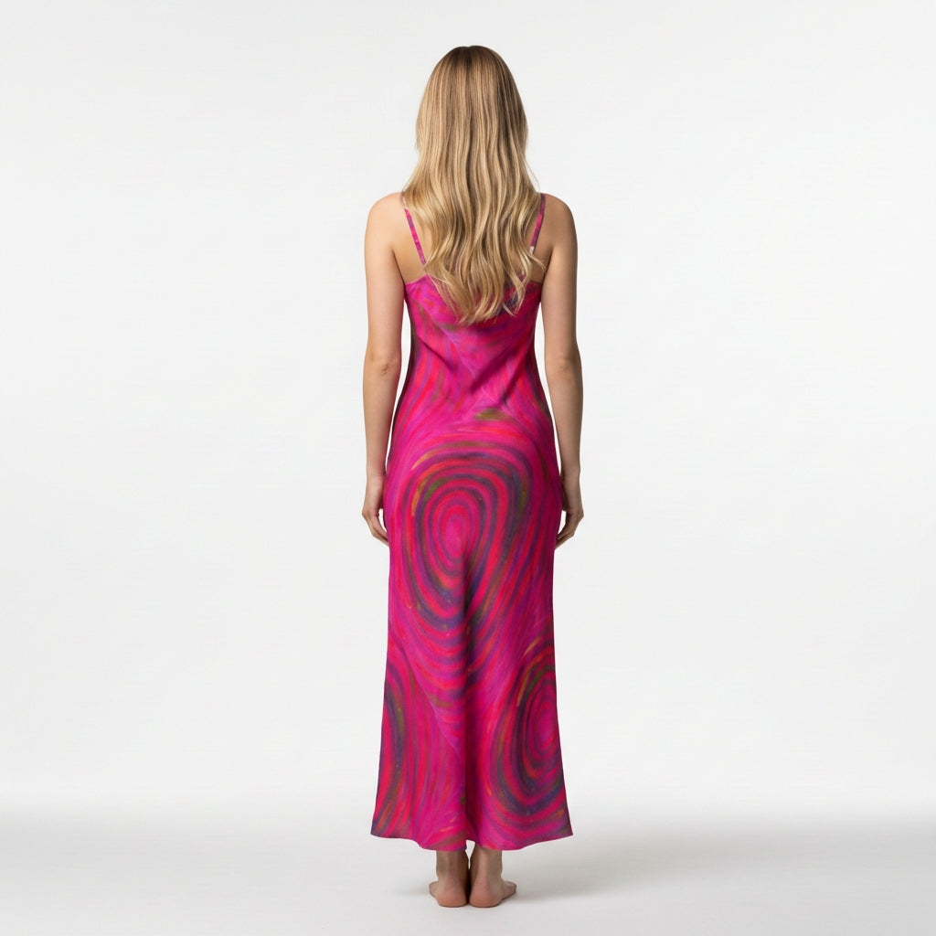 Bias Slip Dress Hot Pink Dream