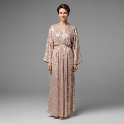 Abaya with Kimono Sleeves in Ecovero Viscose Crepe