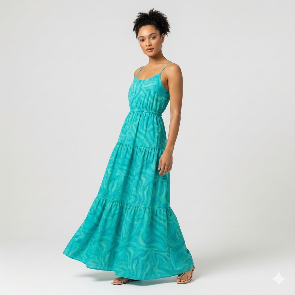 Maxi Dress Turquoise Noodles