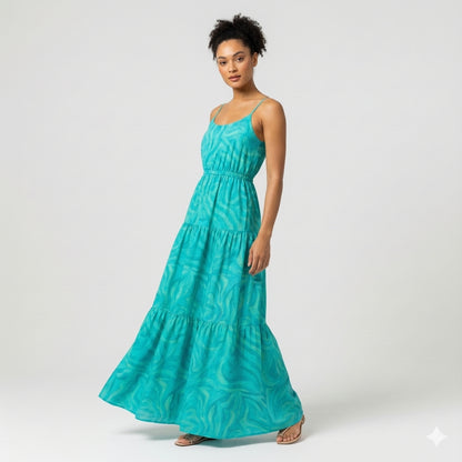 Maxi Dress Turquoise Noodles