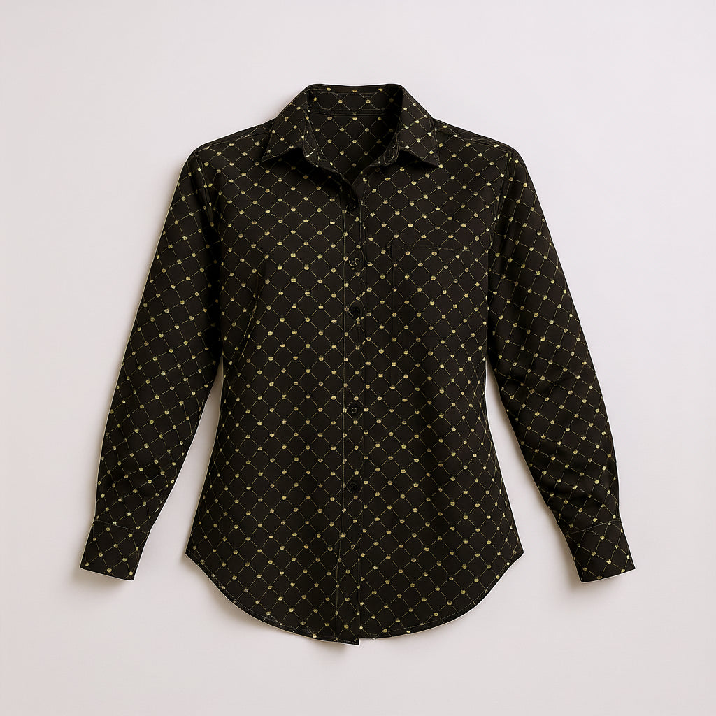 Button Front Shirt in Soft-Structured Linen