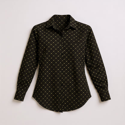 Button Front Shirt in Soft-Structured Linen