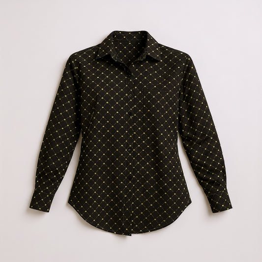 Button Front Shirt in Soft-Structured Linen