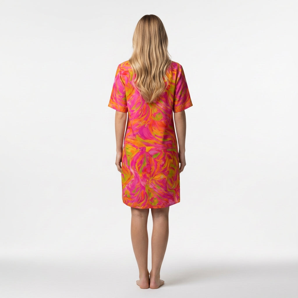 Camp Collar Dress Pink Noodles