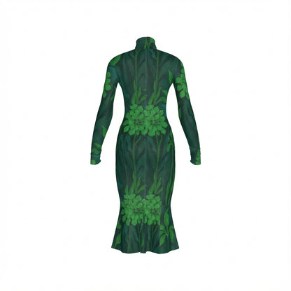 Sarong Maxi Green Flowers