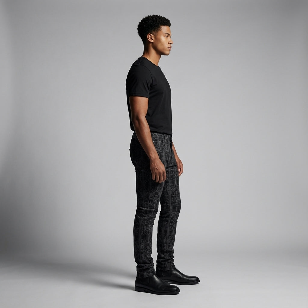 Skull Castle Skinny Jeans