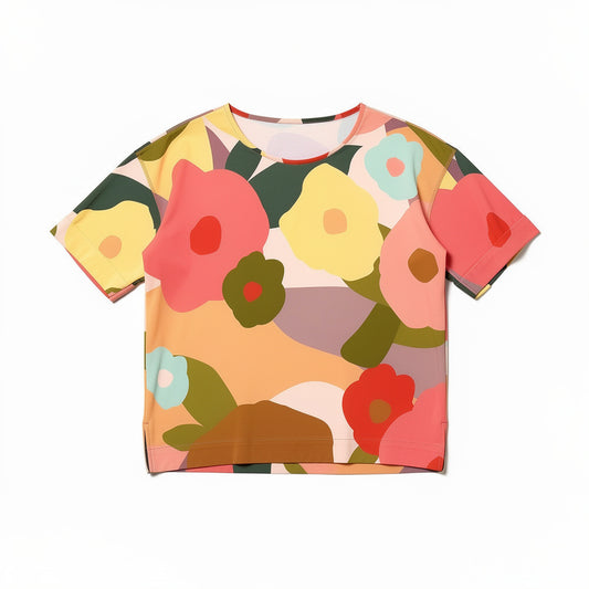 Flat Floral Garden Woven Tee 