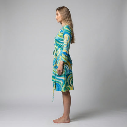 Wrap Dress Sea Swirls