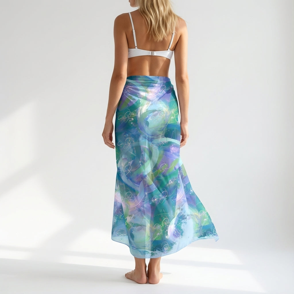 Azure Breeze_Sarong Maxi in Lightweight Viscose Satin