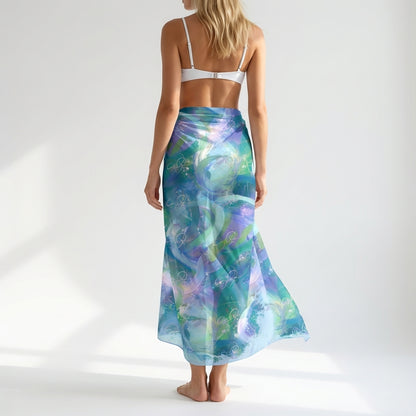 Azure Breeze_Sarong Maxi in Lightweight Viscose Satin