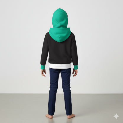 black & blue Pullover Hoodie – Cotton Fleece