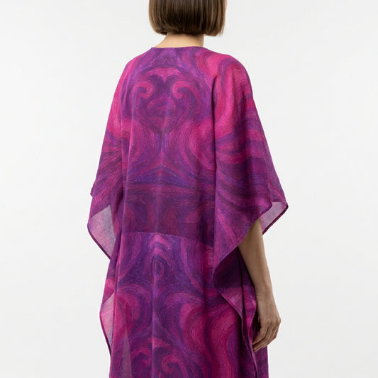 Caftan Purple Storm – Lightweight Organic Cotton Voile