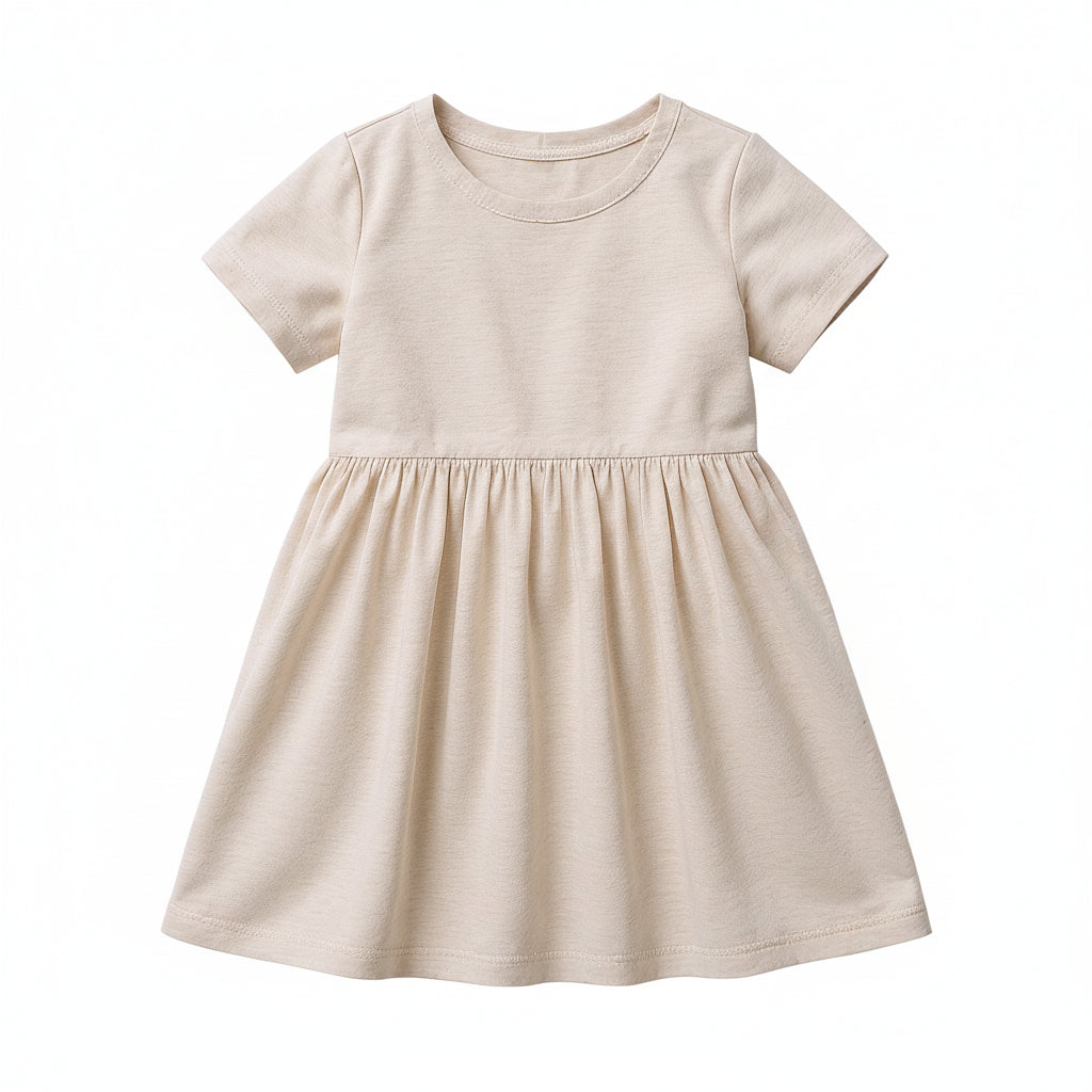 Long Sleeve T-Shirt Dress in Cotton-Spandex Jersey