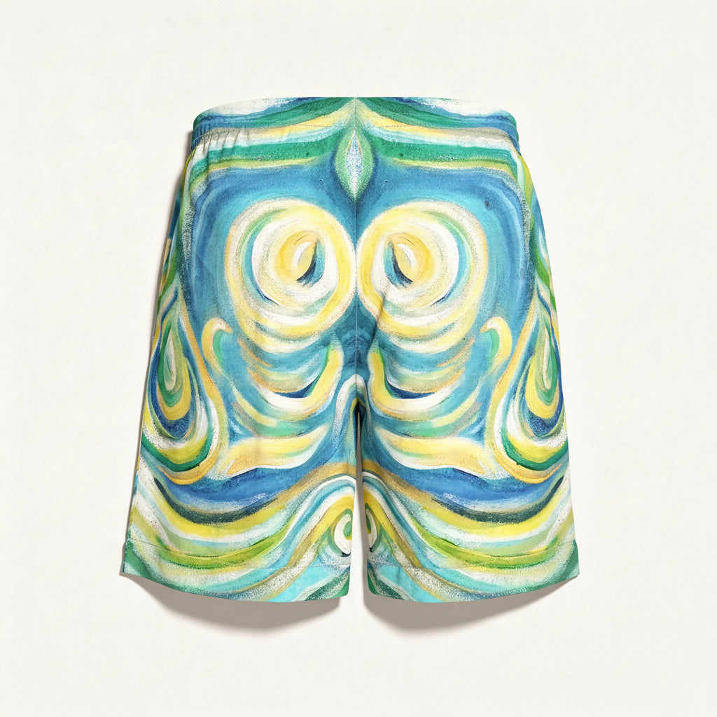 Board Shorts (7" Inseam) – Cotton Poplin Sea Swirls