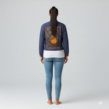 Molten Residue Jean Jacket Blue